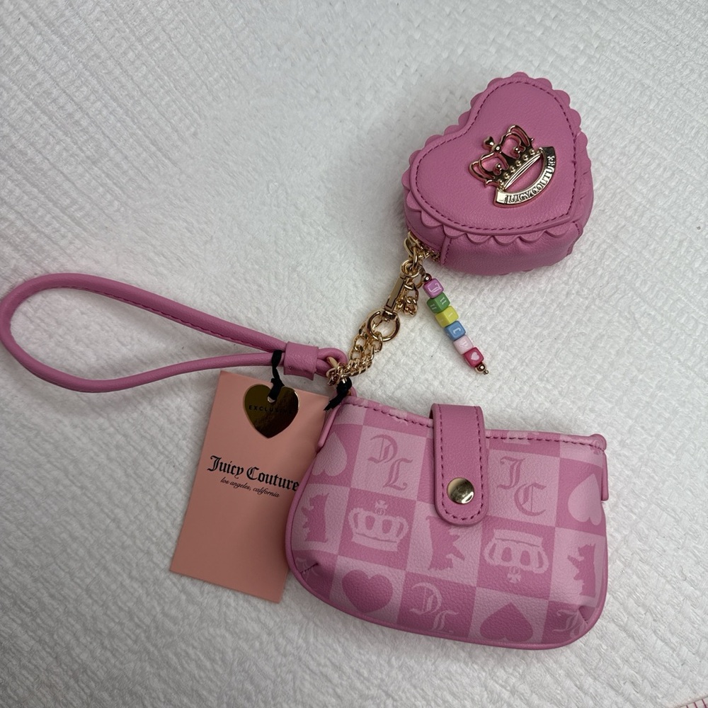 Juicy Couture Cherry Blossom 🌸 Sweet Break Time Mini Tab Wristlet 💕